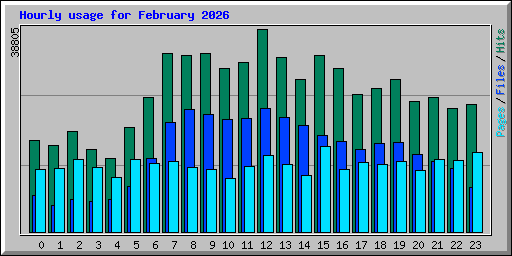 Hourly usage for February 2026
