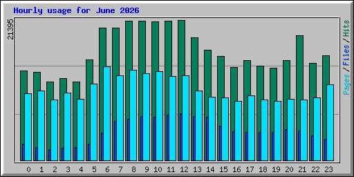 Hourly usage for June 2026